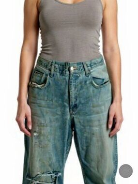 Arizona Original Distressed Jeans Size 36x29 Vintage Style with a Modern Twist